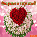 Для цветов не нужен повод и для этой открытки