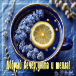 Гифка Добрый вечер,  уюта и тепла