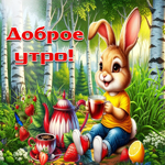 Красивая летняя гиф-открытка Доброе утро!