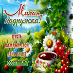 Милая подружка! Пусть каждый твой день будет особенным