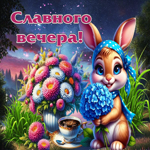 Насыщенная летняя гиф-открытка Славного вечера