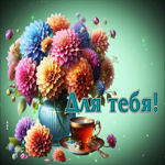 Очаровательная и теплая осенняя гифка с цветами Для тебя