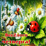 Позитивная летняя гиф-открытка Веселого четверга