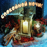 Прекрасная зимняя,заснеженная картинка спокойной ночи