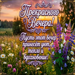 Пусть ваши вечера будут наполнены светом, теплом и любовью.