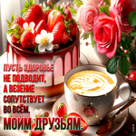 Пусть здоровье не подводит! Открытка моим друзьям
