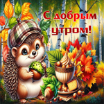 Радостная и золотая осенняя гифка С добрым утром