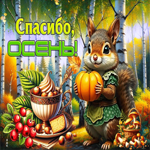 Спокойная и гармоничная осенняя гифка Спасибо, осень