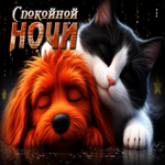 Удивительная гиф-открытка Спокойной ночи