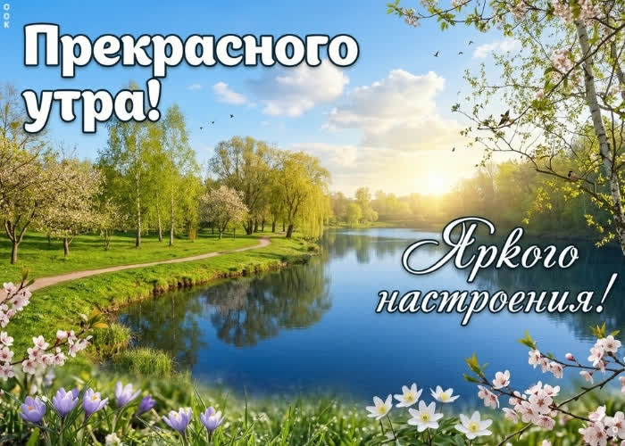 Postcard доброе утро! пусть день будет лёгким и ярким.
