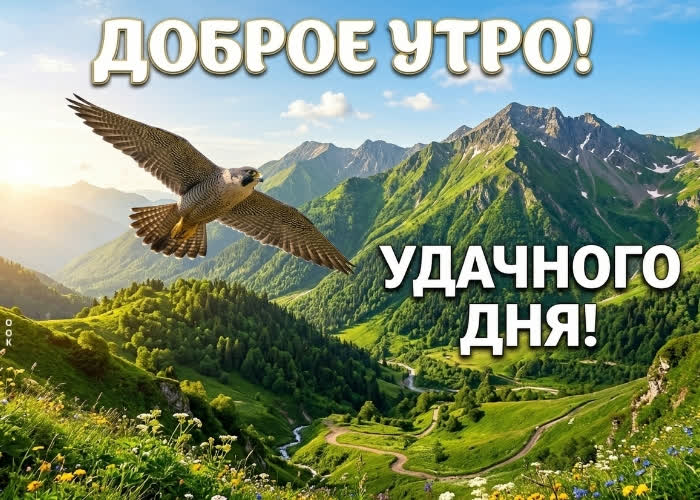 Postcard доброе утро! пусть день будет счастливым.