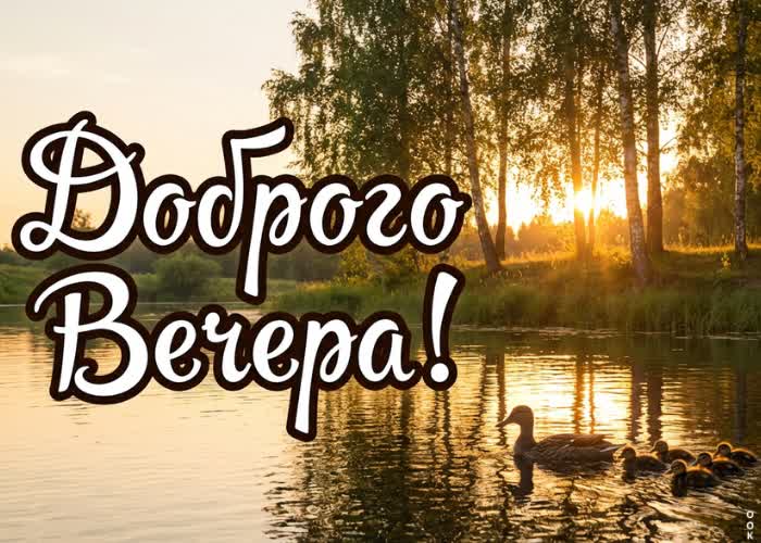 Postcard добрый вечер! пусть день завершится красиво.