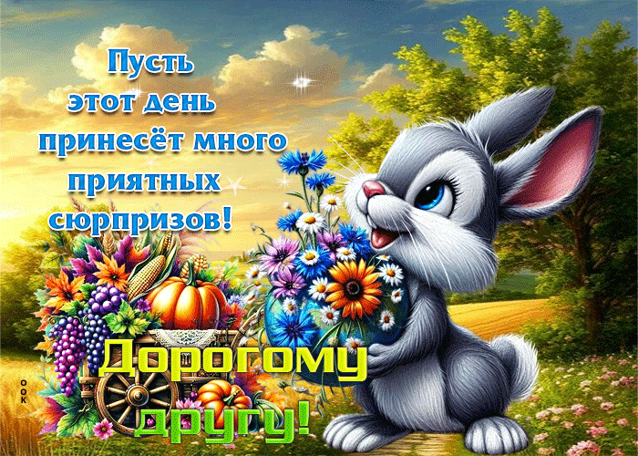Postcard дорогому другу! пусть этот день принесет много приятных сюрпризов