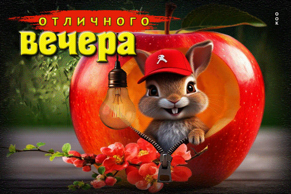 Postcard гармоничная летняя гиф-открытка отличного вечера