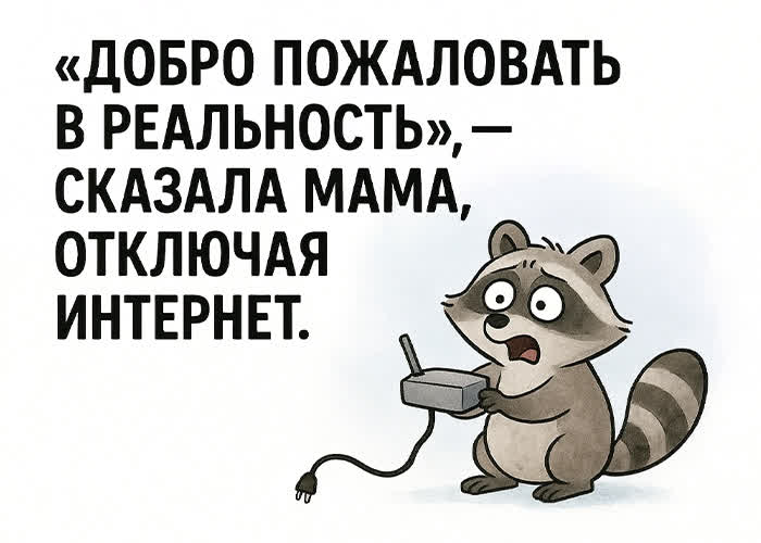 Postcard картинка с весёлой шутливой фразой