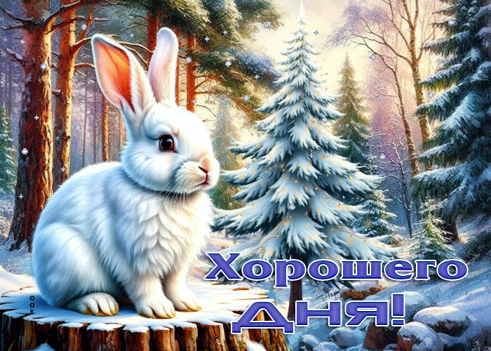 Postcard мягкая зимняя гиф-открытка хорошего дня