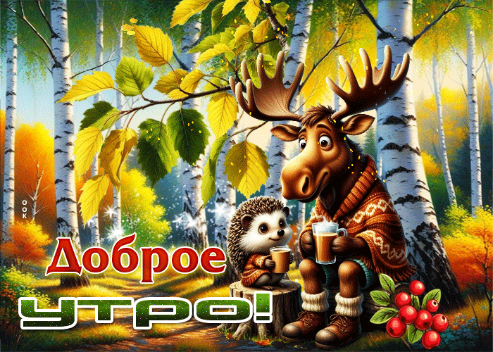 Picture приятная и добрая осенняя гифка доброе утро