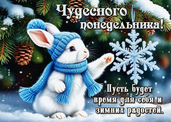 Picture пусть будет время для себя и зимних радостей, чудесного понедельника