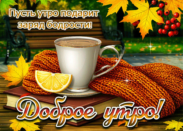 Postcard пусть утро подарит заряд бодрости! доброе утро