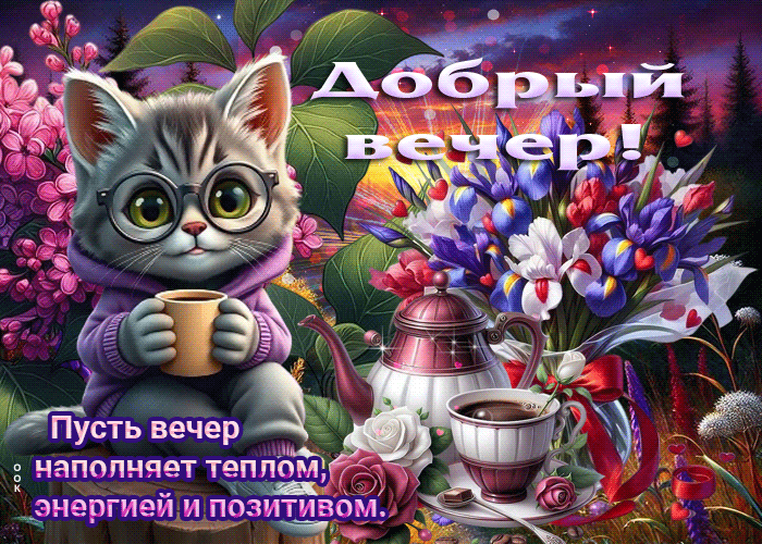 Postcard пусть вечер наполняет теплом, энергией и позитивом