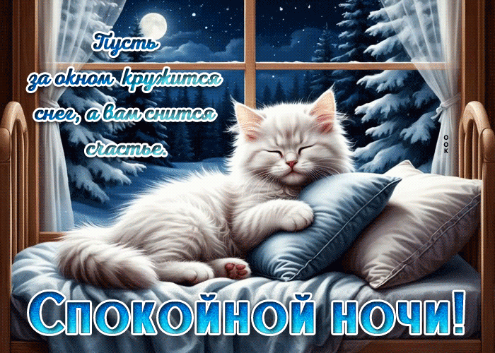 Postcard пусть за окном кружится снег, а вам снится счастье