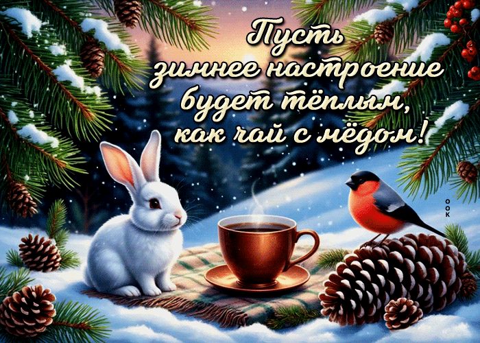 Picture пусть зимнее настроение будет теплым, как чай с медом