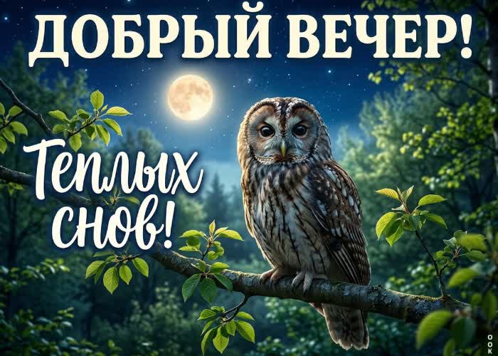Postcard тёплого вечера и приятных моментов