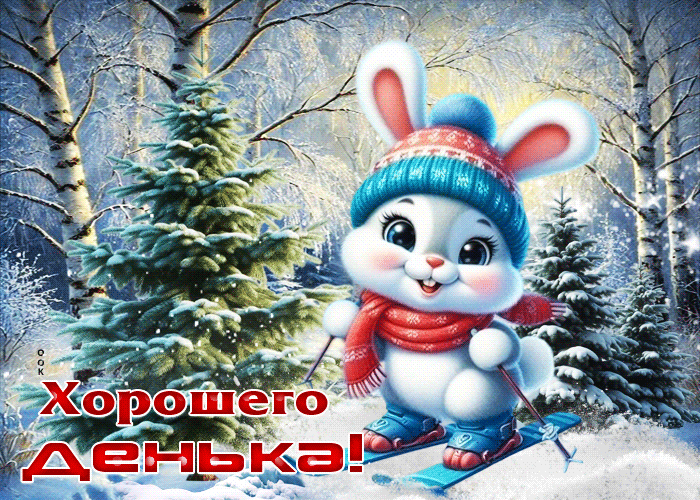 Picture удивительная зимняя гиф-открытка хорошего денька