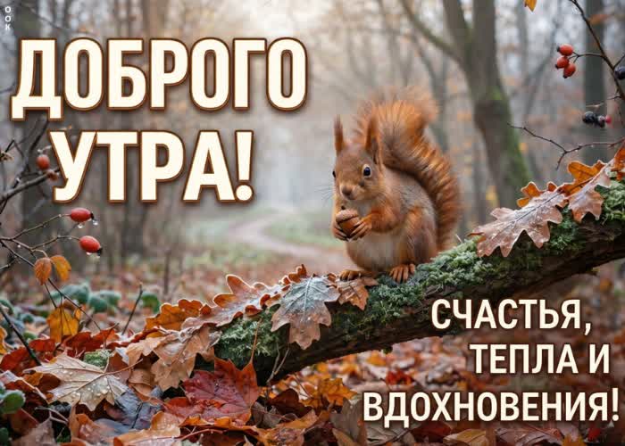 Postcard хорошего осеннего утра и прекрасного настроения на весь день
