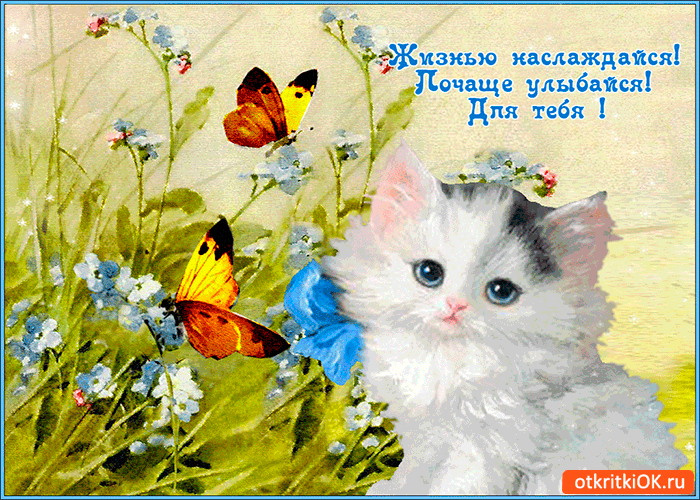 Открытка жизнью наслаждайся и почаще улыбайся