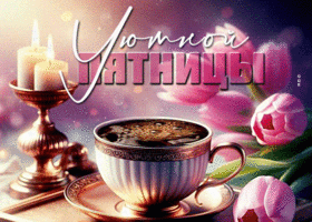 Беззаботная и радостная гиф-открытка Уютной пятницы