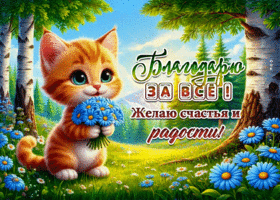 Благодарю за все! Желаю счастья и радости
