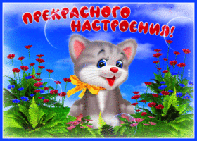 Чудесного настроения и огромного везения, супер открытка