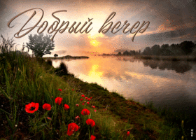 Чудесная открытка с природой Добрый вечер!