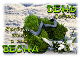 День добрый! Крадется тихо к нам весна!