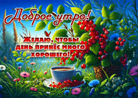 Доброе утро! Желаю, чтобы день принес много хорошего