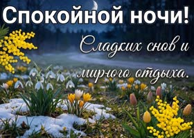 Доброй ночи. Пусть весенний вечер принесёт отдых, спокойствие и хорошее настроение.