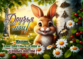 Друзья мои! Желаю вам светлых дней и добрых вестей!