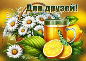 Эмоциональная искренняя гиф-открытка Для друзей