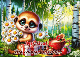 Гиф-открытка Друзья! Вы самые лучшие
