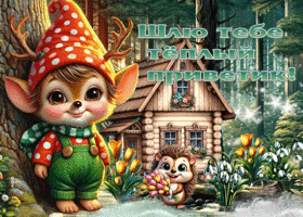 Гиф-открытка Шлю тебе теплый приветик