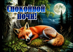 Искренняя и доброжелательная гиф-открытка Спокойной ночи