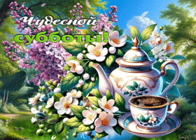 Искренняя, нежная весенняя гиф-открытка Чудесной субботы