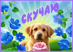 Искристая и сверкающая открытка Скучаю