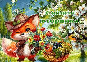 Искромётная весенняя открытка Славного вторника