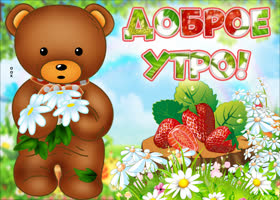 Картинка доброе утро с мишкой