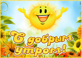 Картинка доброе утро с солнцем