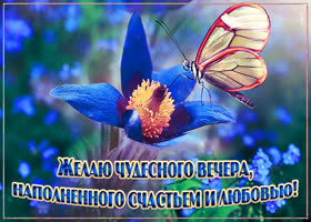 Картинка добрый вечер со словами