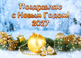 Картинка поздравляю с новым годом 2027!