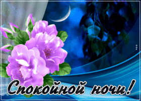Картинка спокойной ночи с луной